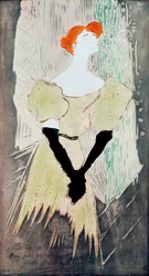 Yvette Guilbert (commandé pour faire un dessus de table), 1895